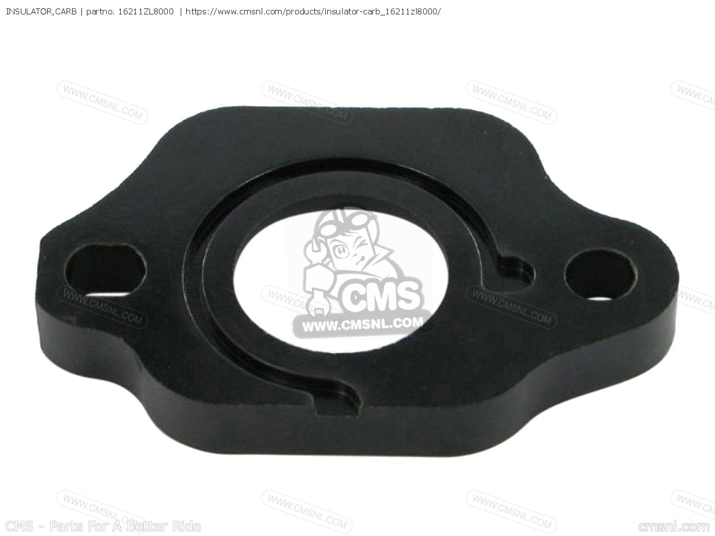 HONDA ENGINE IN CUB CADET CC109 CC189 CC469 CC949 CC989 CC98 Carburetor Insulator 16211-ZL8-000