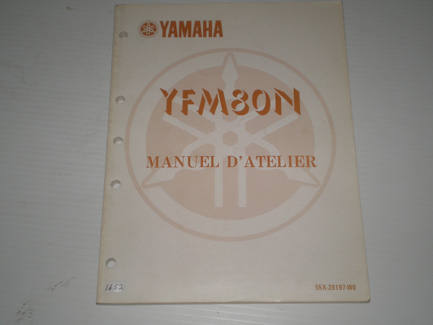 YAMAHA YFM80 N  Badger  1985  Manuel d'atelier  55X-28197-WO  #1652