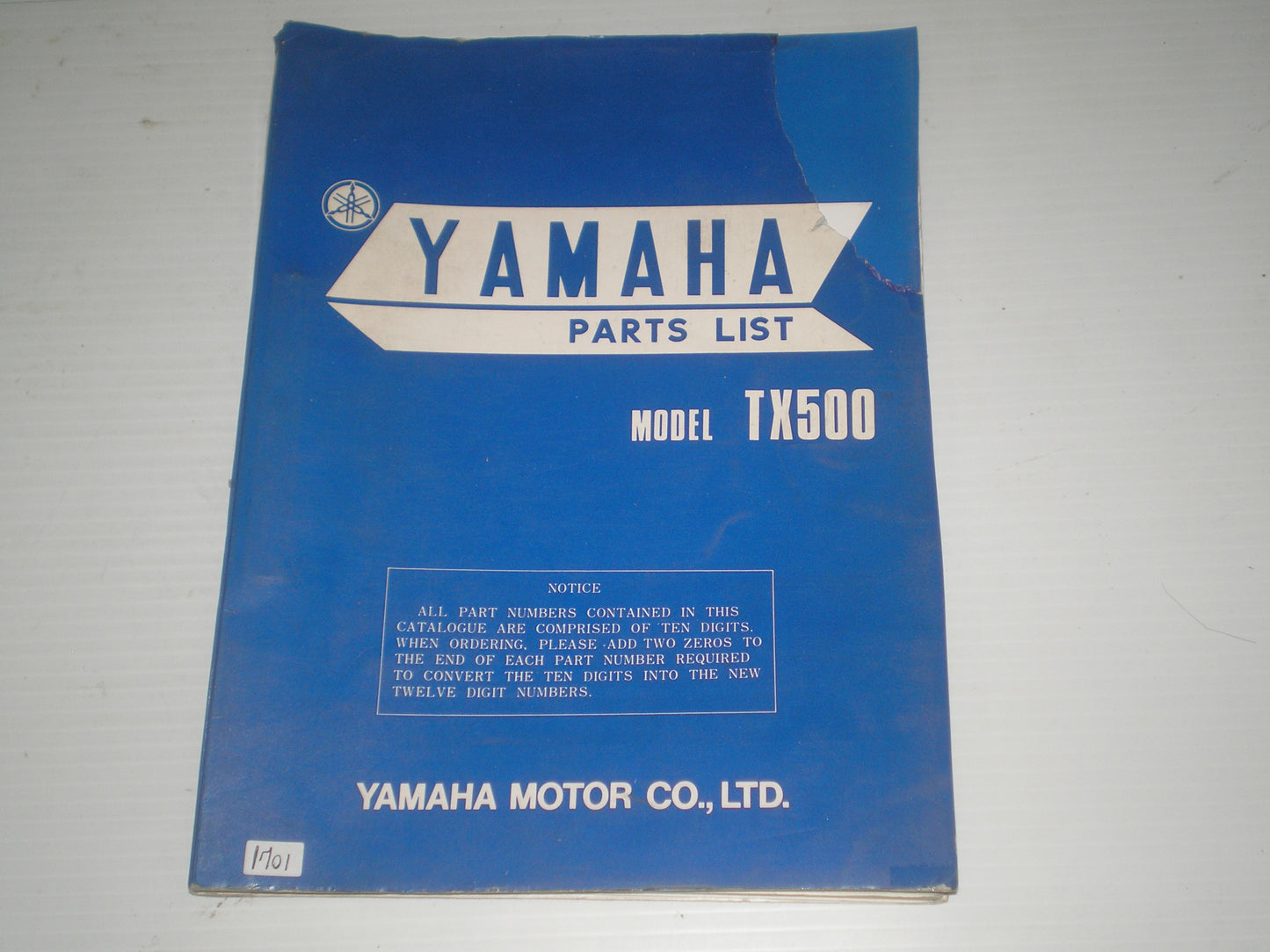 YAMAHA TX500 1974 Parts List / Catalogue 371-28198-60 LIT-10013-71-00 #1701