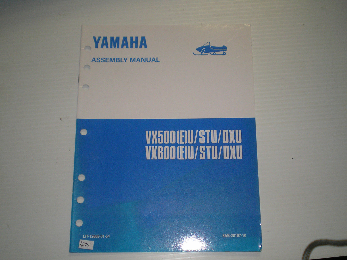 YAMAHA VX500 VX600 EU STU DXU 1994 Assembly Manual 8AB-28107-10 / LIT-12668-01-54 #S49