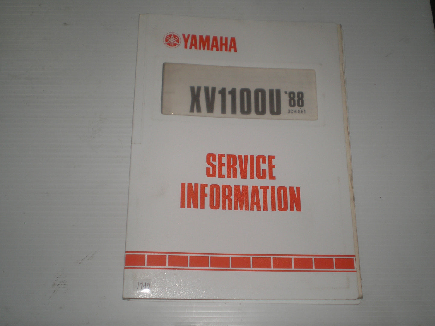 YAMAHA XV1100 U  Virago 1988  Dealer Service Information  3CH-SE1  #1749