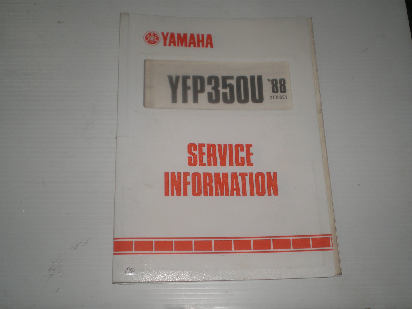 YAMAHA YFP350 U Terra Pro ATV 1988  Dealer Service Information  2TX-SE1  #1751