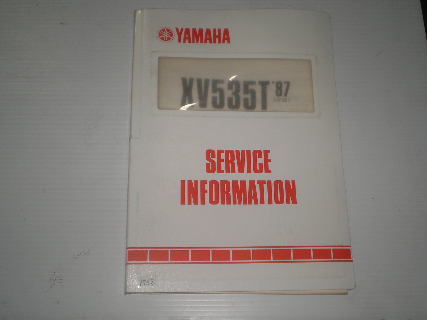 YAMAHA XV535 T  Virago 535  1987  Dealer Service Information  2JV-SE1  #1758