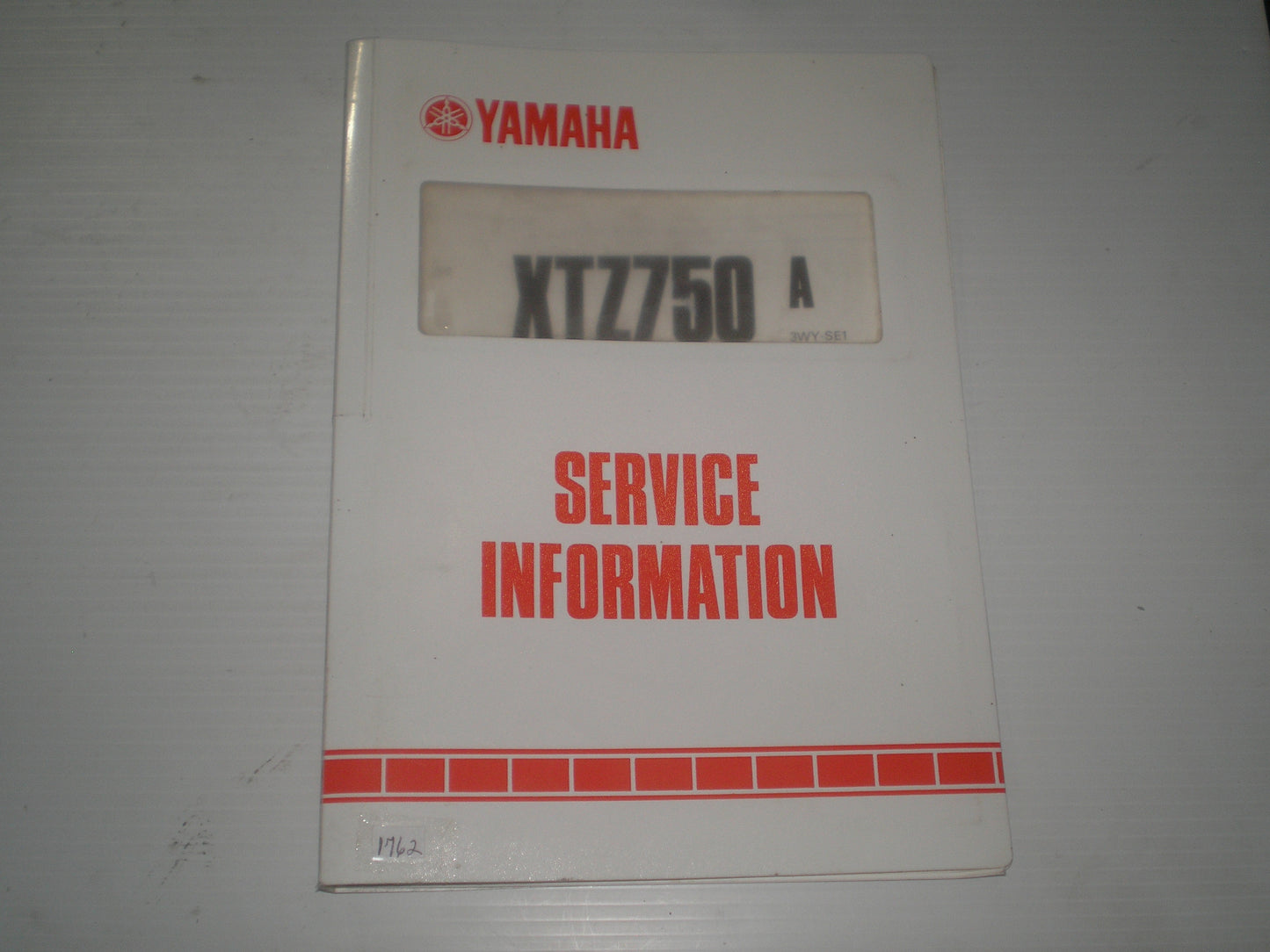 YAMAHA XTZ750 A Super Tenere 1990  Dealer Service Information  3WY-SE1  #1762