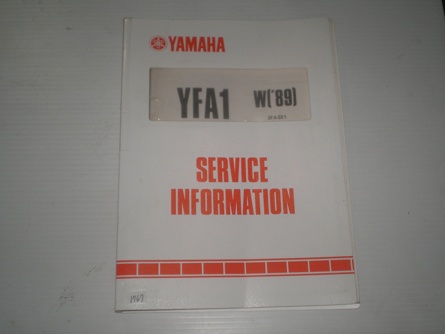 YAMAHA YFA1 W Breeze  1989  Dealer Service Information  3FA-SE1  #1767