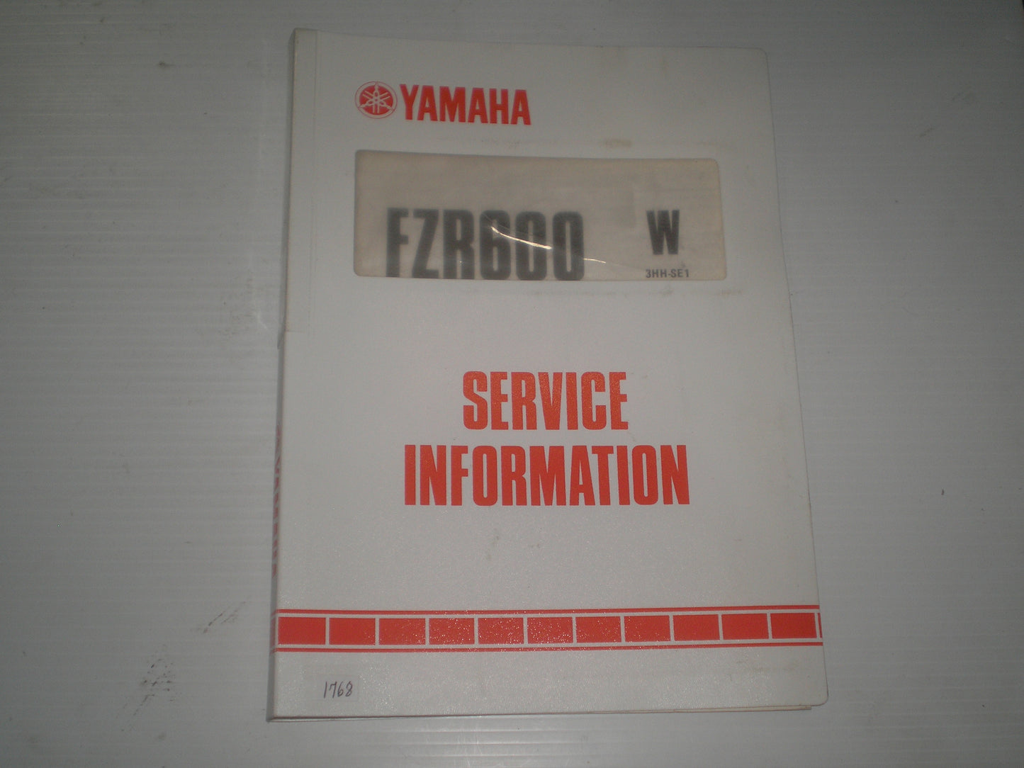 YAMAHA FZR600 W 1989  Dealer Service Information  3HH-SE1  #1768