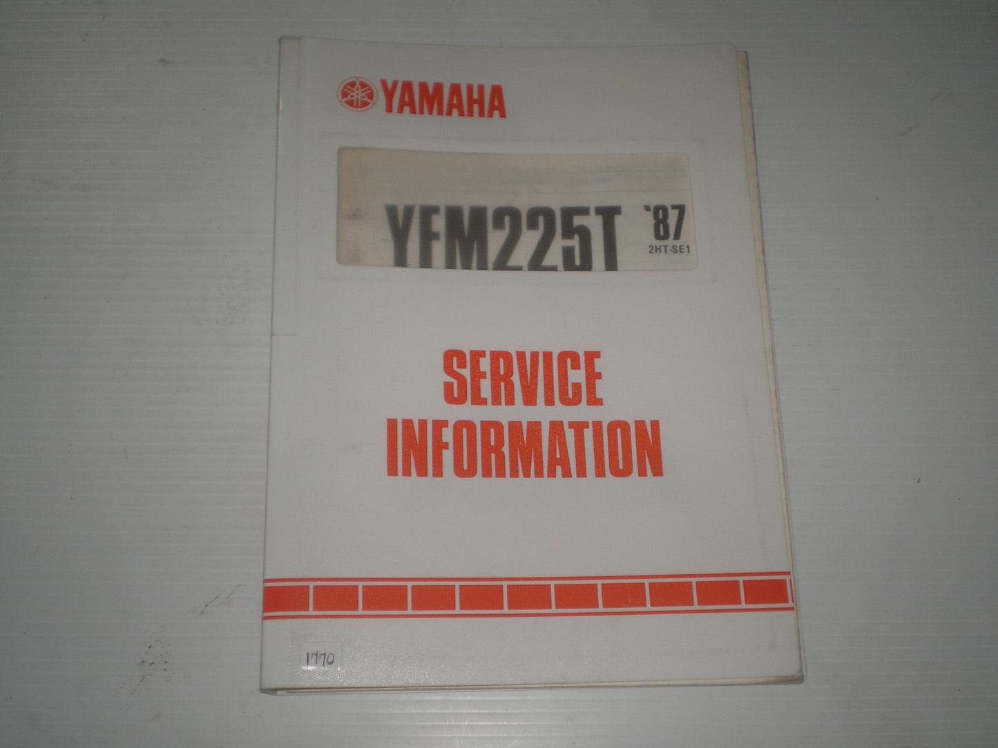 YAMAHA YFM225 T 1987  Dealer Service Information  2HT-SE1  #1770