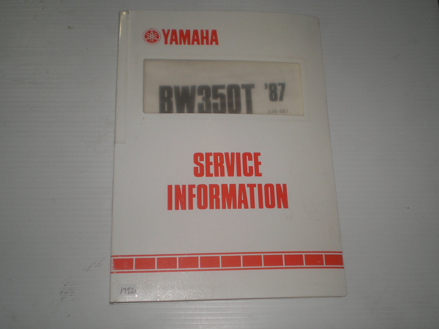 YAMAHA BW350 T Big Wheel 1987 Dealer Service Information 2JN-SE1 #1772
