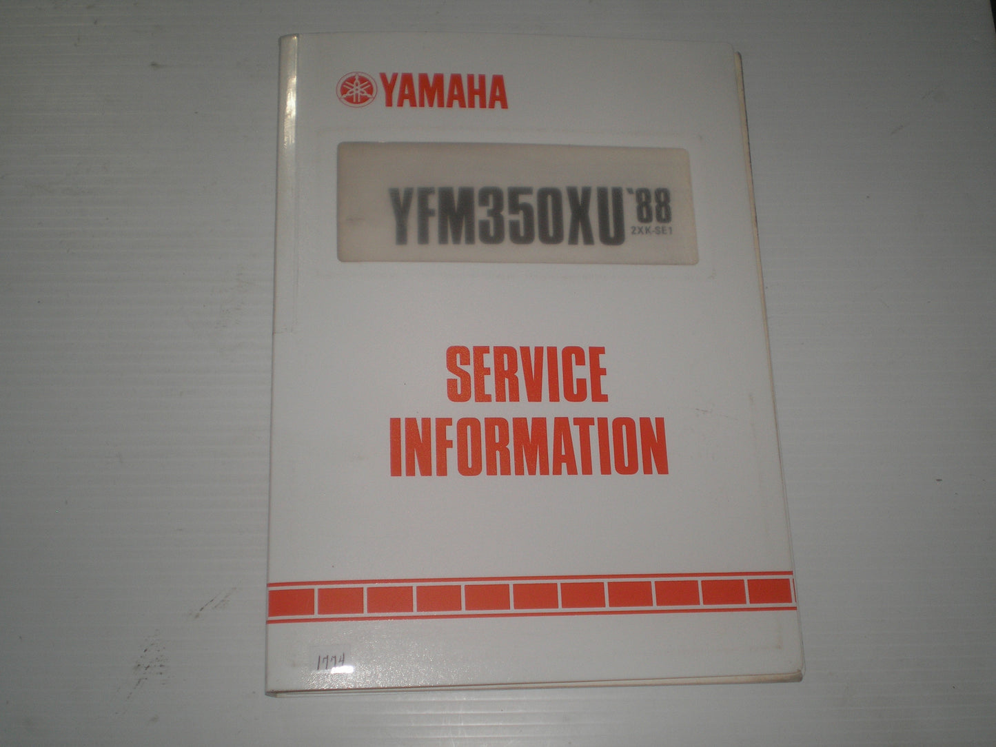 YAMAHA YFM350X U Warrior 1988  Dealer Service Information  2XK-SE1  #1774