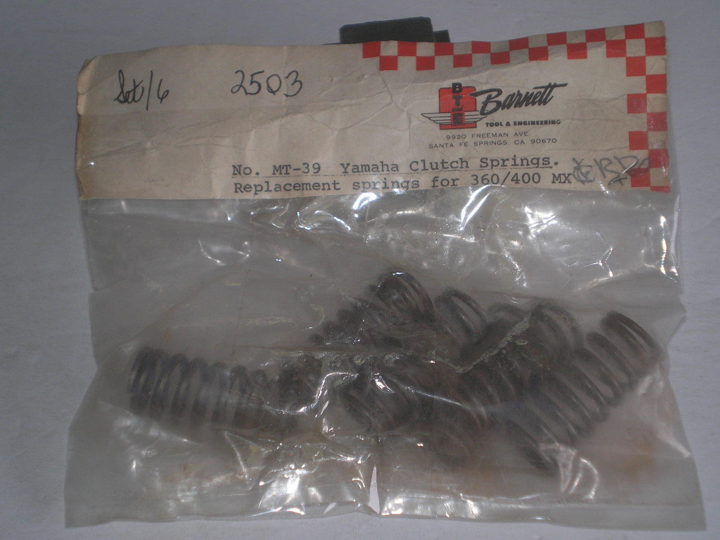 YAMAHA 360 400 MX Barnett Heavy Duty Clutch Springs Set/6 MT-39