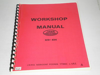 CZ JAWA 350 & 634 Workshop / Service Manual #E48