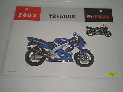 YAMAHA YZF600 R 2002 Dealer's Information Sheet #254