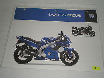 YAMAHA YZF600 YZF600R 2001 Dealer's Information Sheet #90