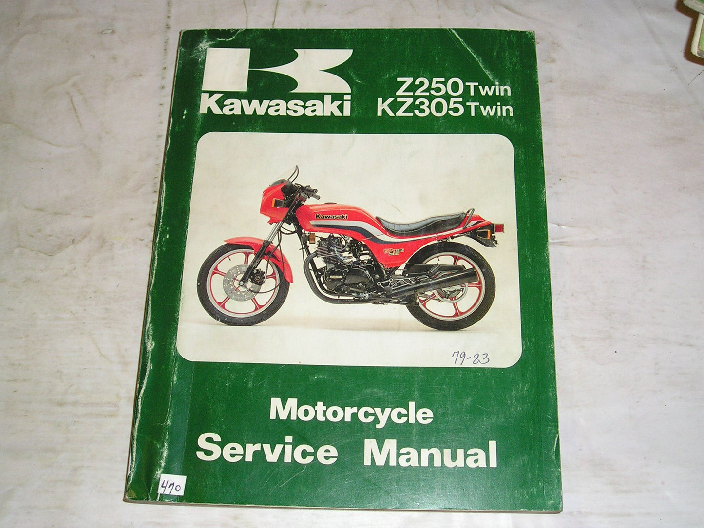KAWASAKI ER250 EX250 EX305 KZ305 Z250 1979-1983 Service Manual 99924-1019-05 #470