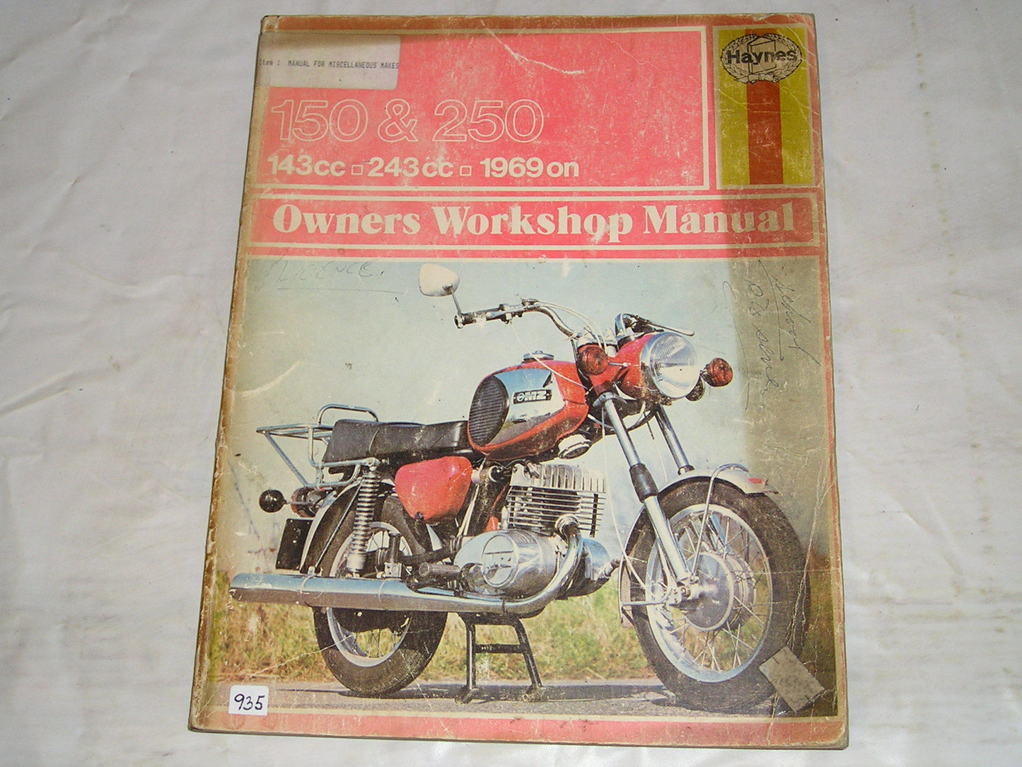 MZ150 MZ250 1976 on Haynes Owner's Workshop Manual 253 #935