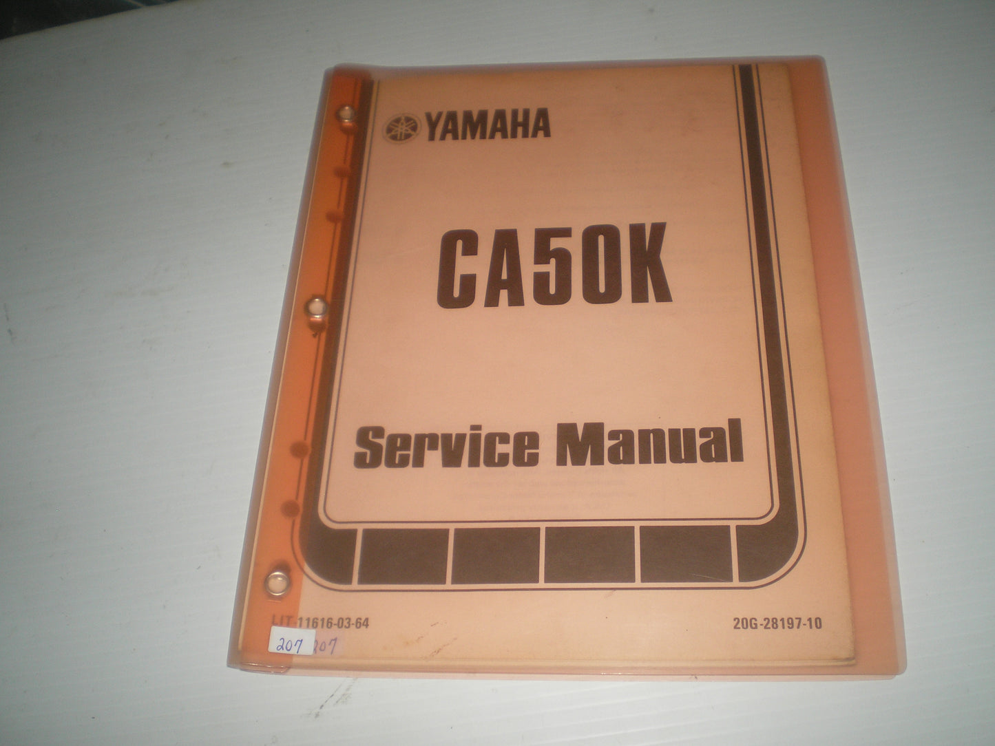 YAMAHA CA50K CA50 K 1983 Service Manual 20G-28197-10 LIT-11616-03-64 #207