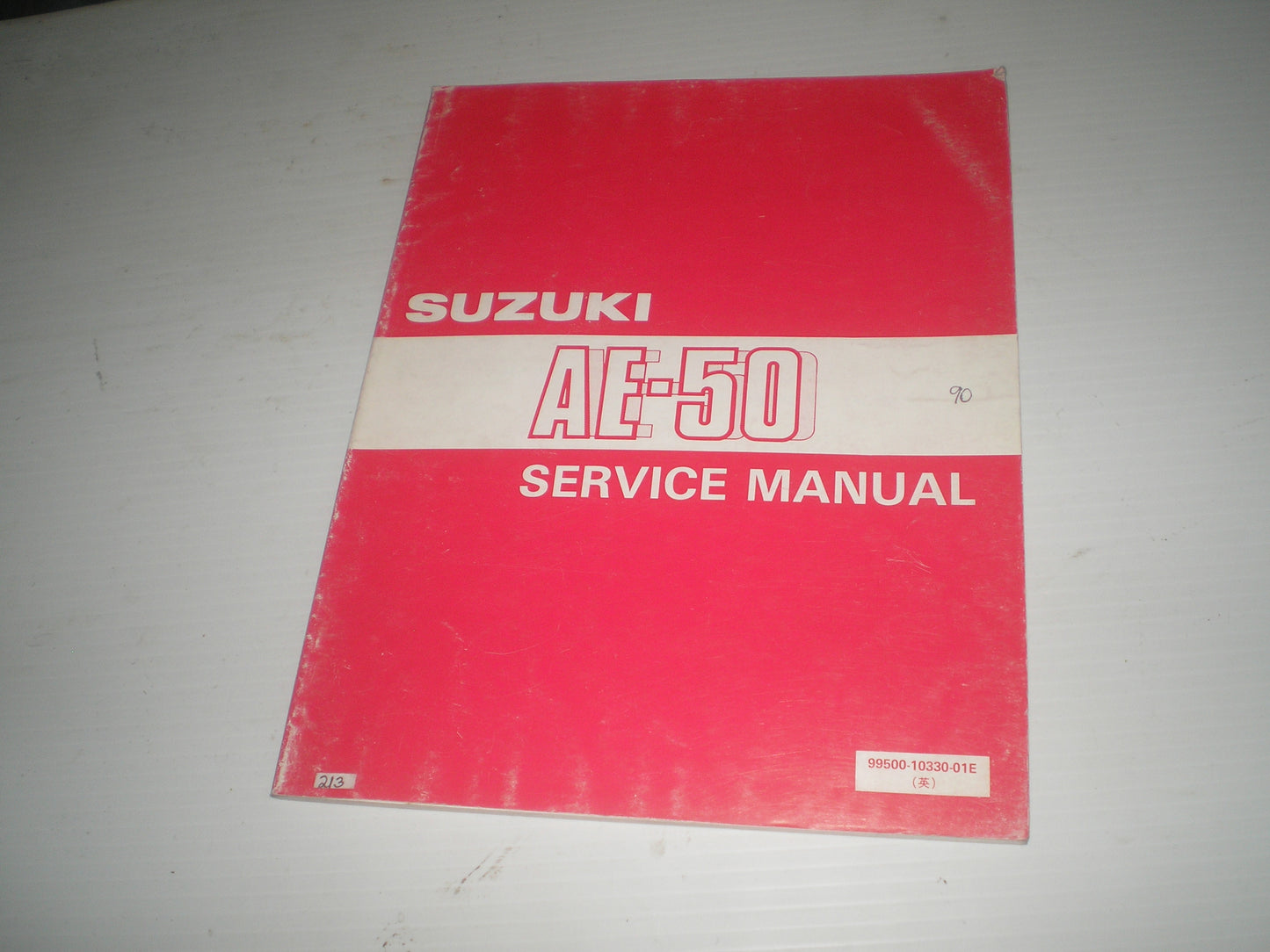 SUZUKI AE50 AE-50 1990 Service Manual 99500-10330-01E #213