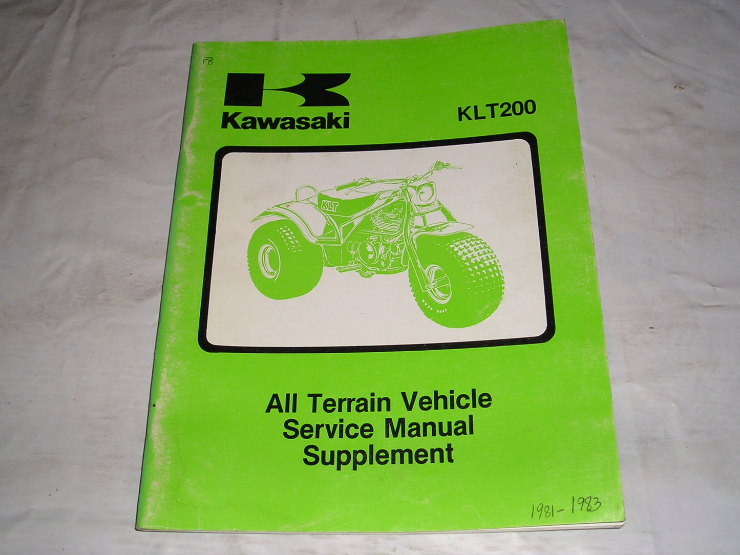 KAWASAKI KLT200 A2 A3 A4 A4A 1981-1983 All Terrain Service Supplement Manual 99963-0037-22 #21