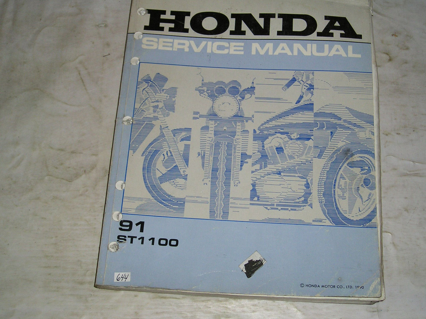 HONDA ST1100 1991 Service Manual & Dealer's Service Information 61MT300 #644