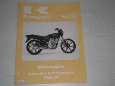 KAWASAKI KZ550 A1 1980 Assembly & Preparation Manual 99931-1047-01 #466