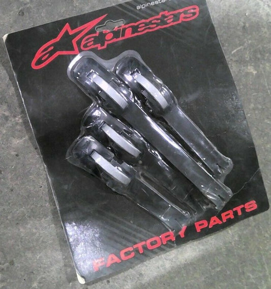 Alpinestars Stella Tech 6 Motocross Boot Buckle / Strap Set/4 - White/Gray/Black Part # 25LET6-WGN