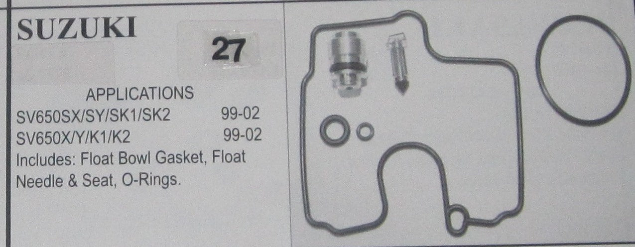 SUZUKI SV650 1999-2002 Carburetor Repair Kit # 27