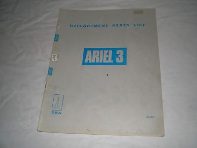 ARIEL 3 Replacement Parts List / Catalogue 00-5717 #E63