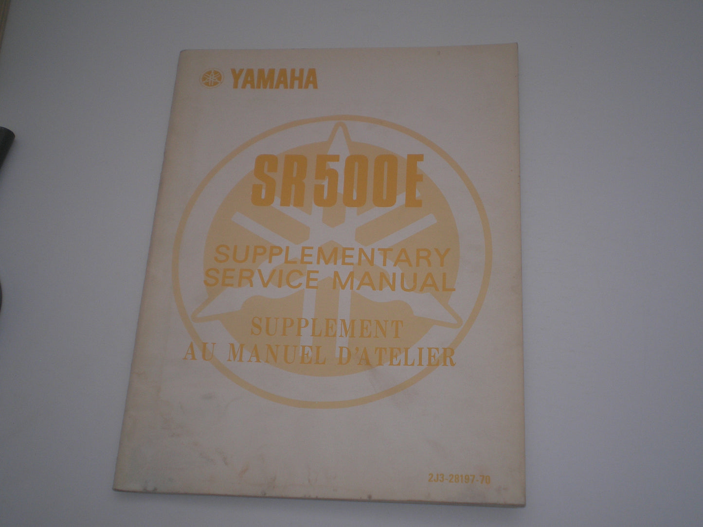 YAMAHA SR500 E 1978  Service Manual Supplement  2J3-28197-70  #1806