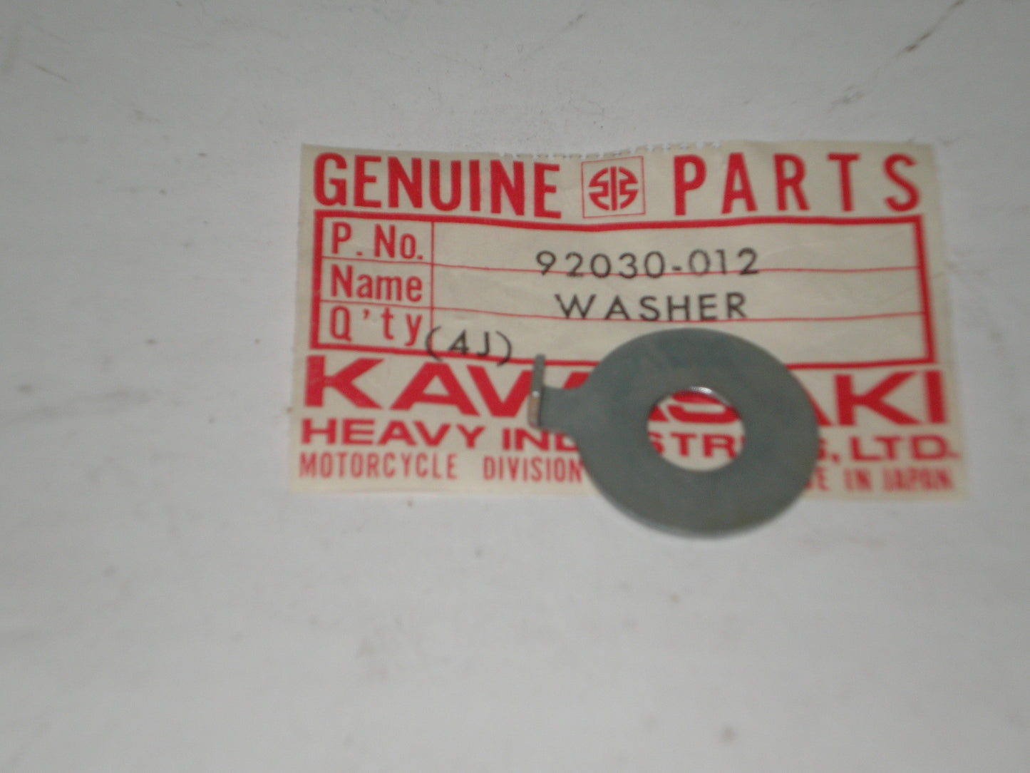 KAWASAKI G3 G5 KD KE KH KN 80 100 MC1 SPROCKET ;OCK WASHER 92030-012