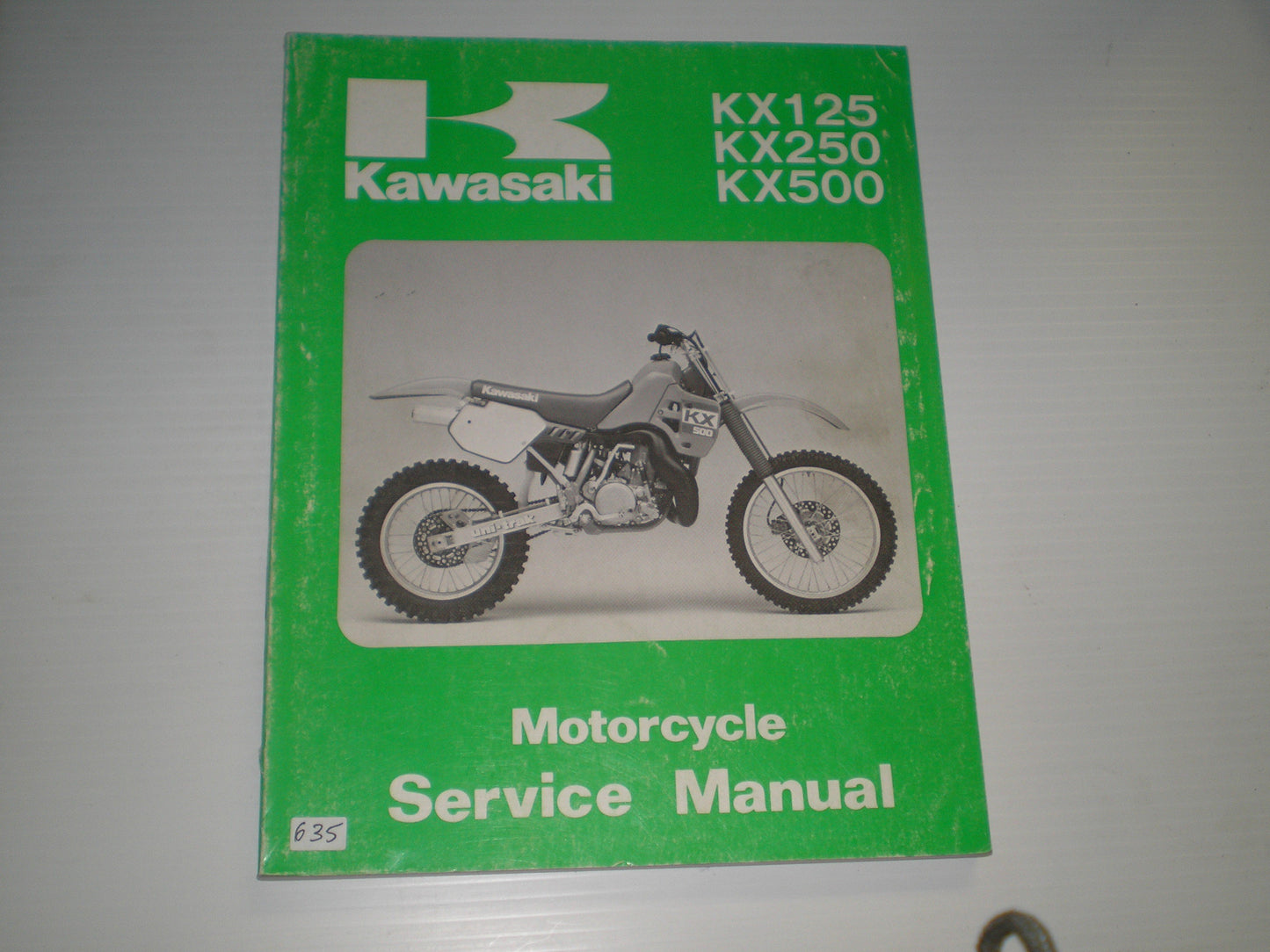 KAWASAKI KX125 KX250 KX500 D1 F1 1988 Service Manual 99924-1101-01 #635