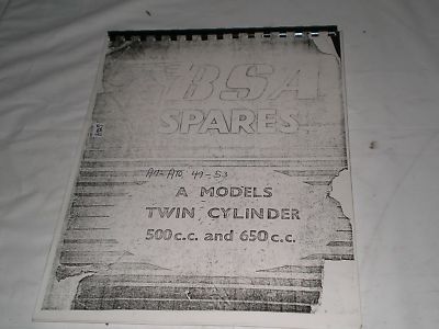 BSA A7 A10 & Star Twin 1949-1953 Parts Catalogue #E110