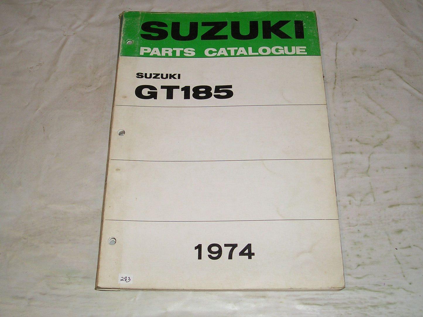 SUZUKI GT185 K L 1974 Factory Parts Catalogue #283