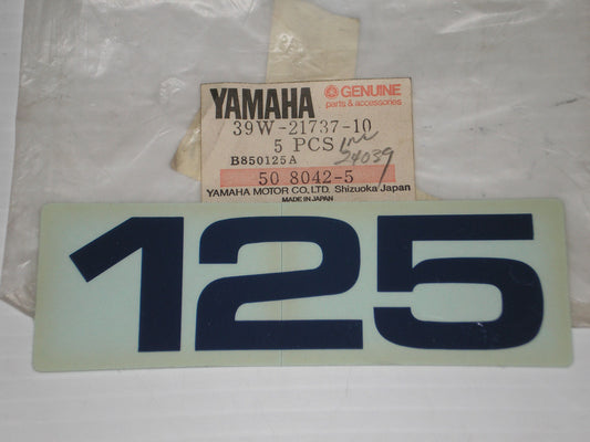 YAMAHA YZ125 1985 Air Box Cover & Frame Cover Decal 39W-21737-10