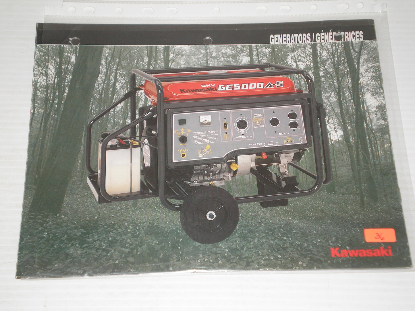 KAWASAKI GENERATOR BOCHURE # 36