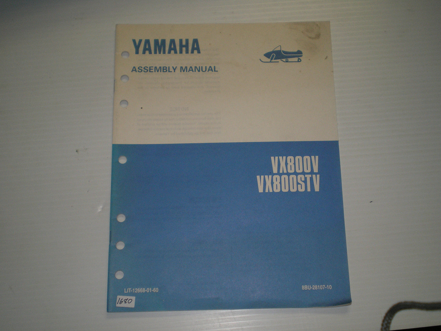 YAMAHA VX800 V VX800ST V 1995 Assembly Manual 8BU-28107-10 LIT-12668-01-60 #S75