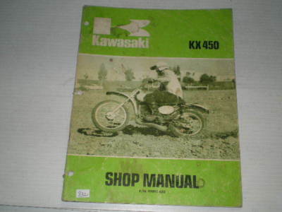 KAWASAKI KX450 1974 Service / Shop Manual 99995-450 #832