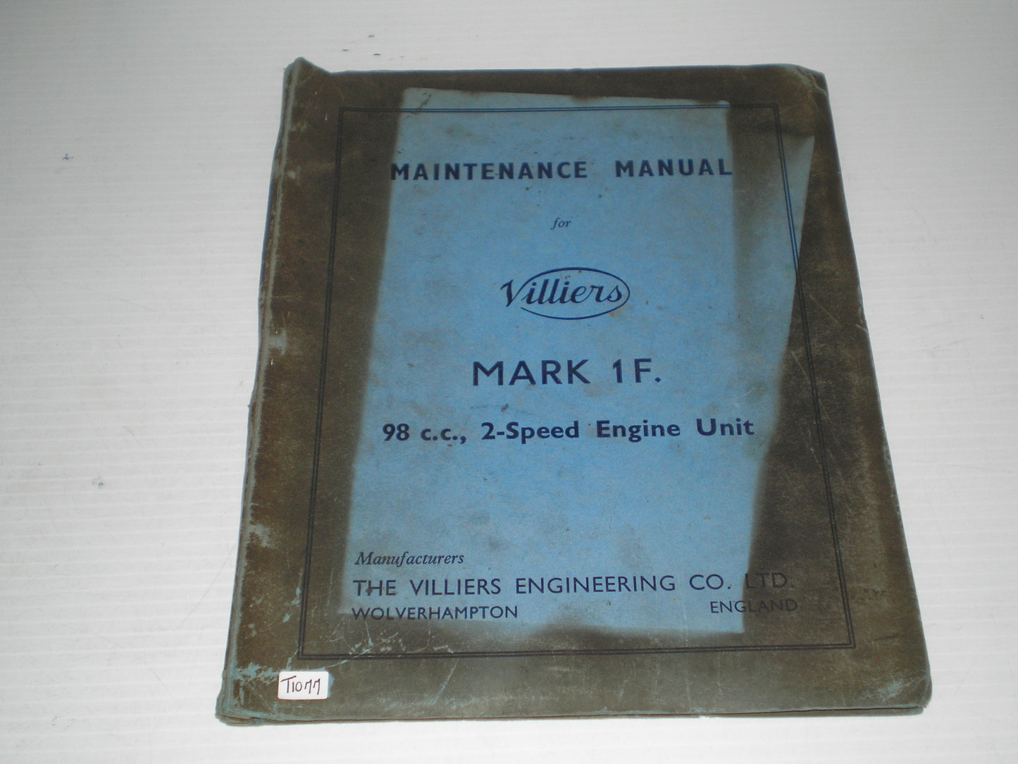 VILLIERS MK Mark 1F 98 cc 2 Speed Engine Unit Maintenance Service Manual #E39