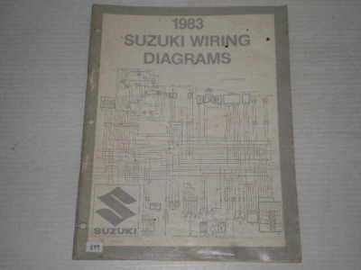 SUZUKI 1983 D Models Wiring Diagrams Service Manual 99923-13831 #899