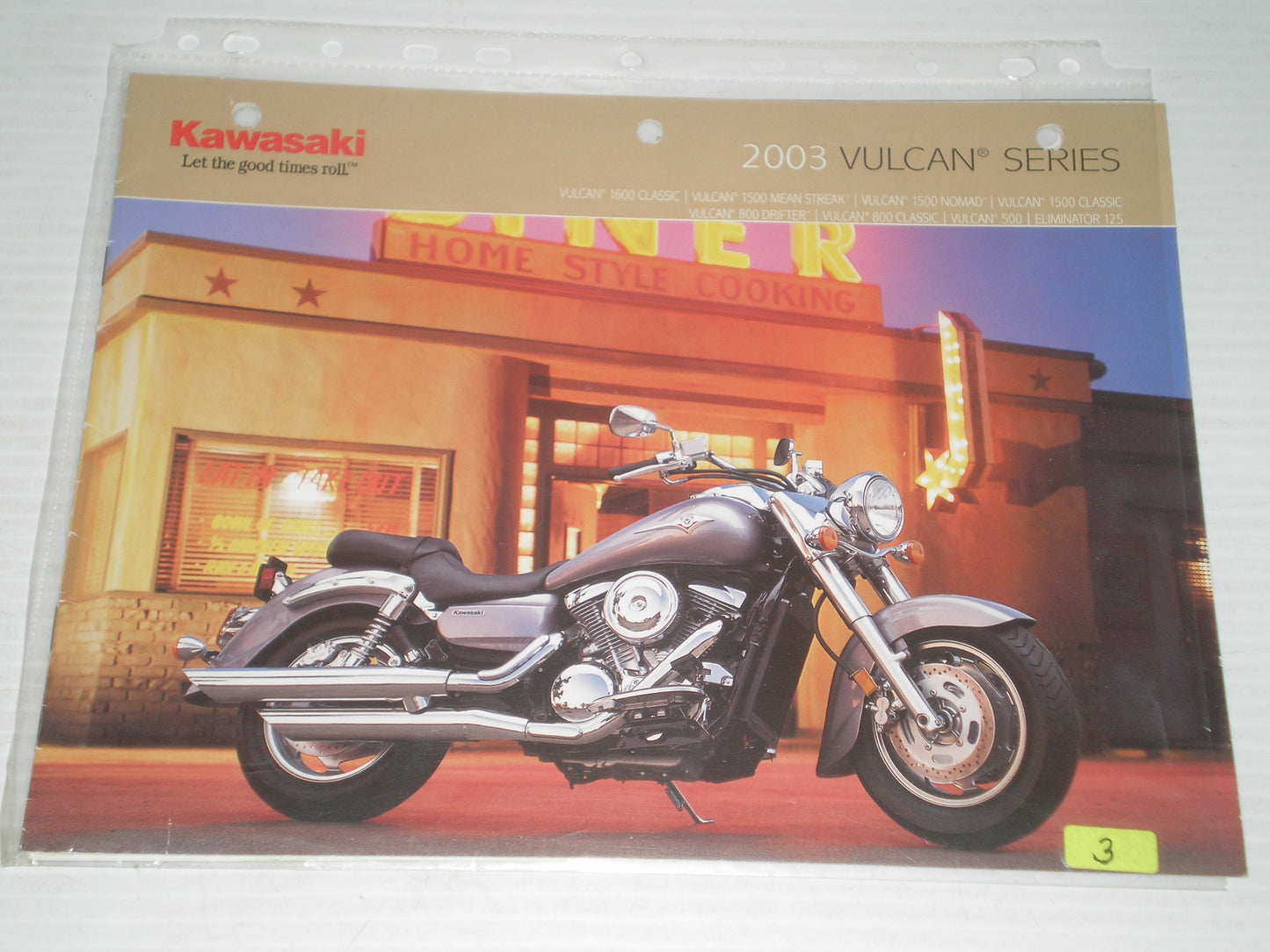 KAWASAKI 2003 MOTORCYCLE VULON SERIES SALES BROCURE # 3