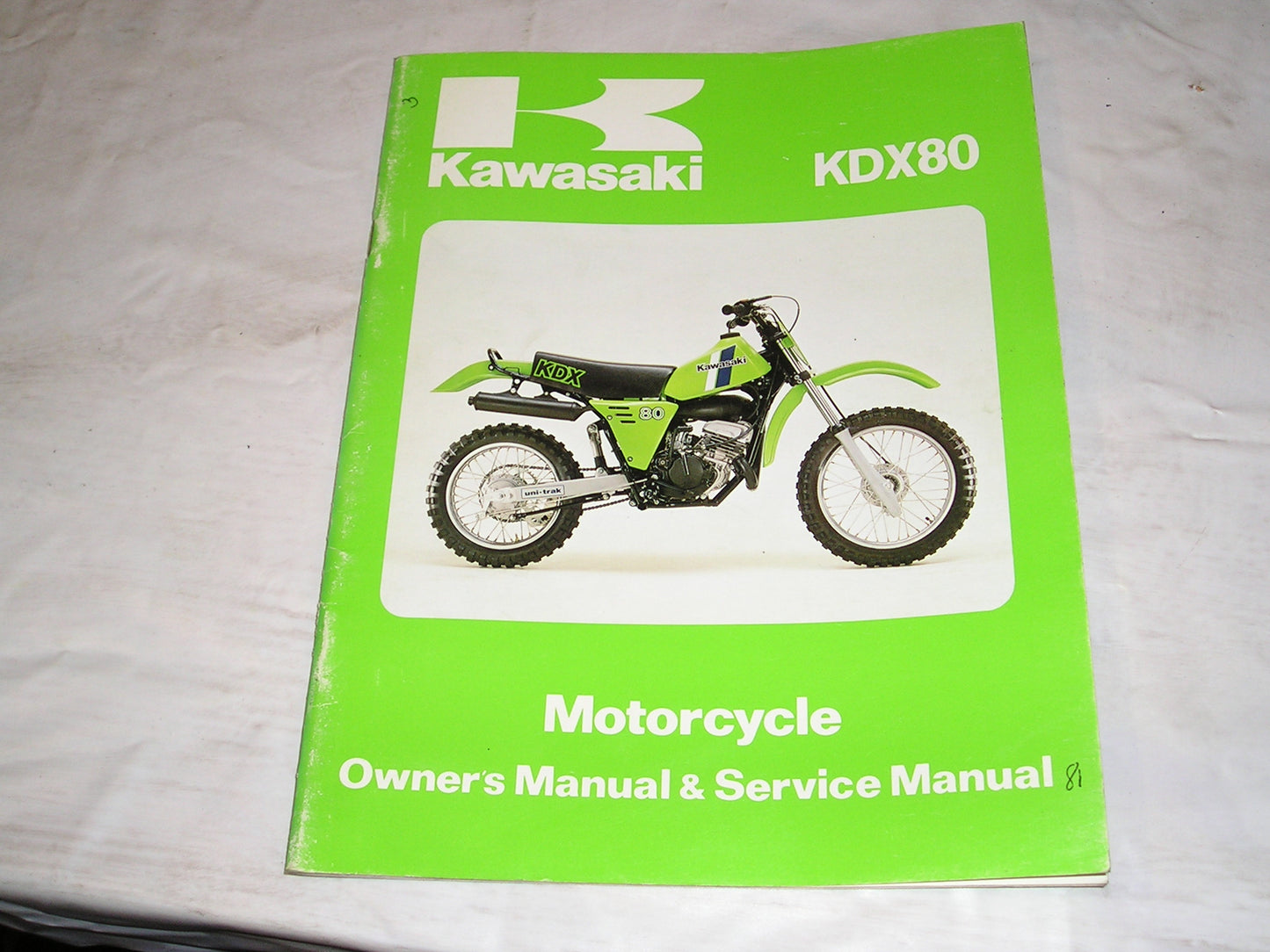 KAWASAKI KDX80 B1 1981 Owner's & Service Manual 99920-1125-01 #722