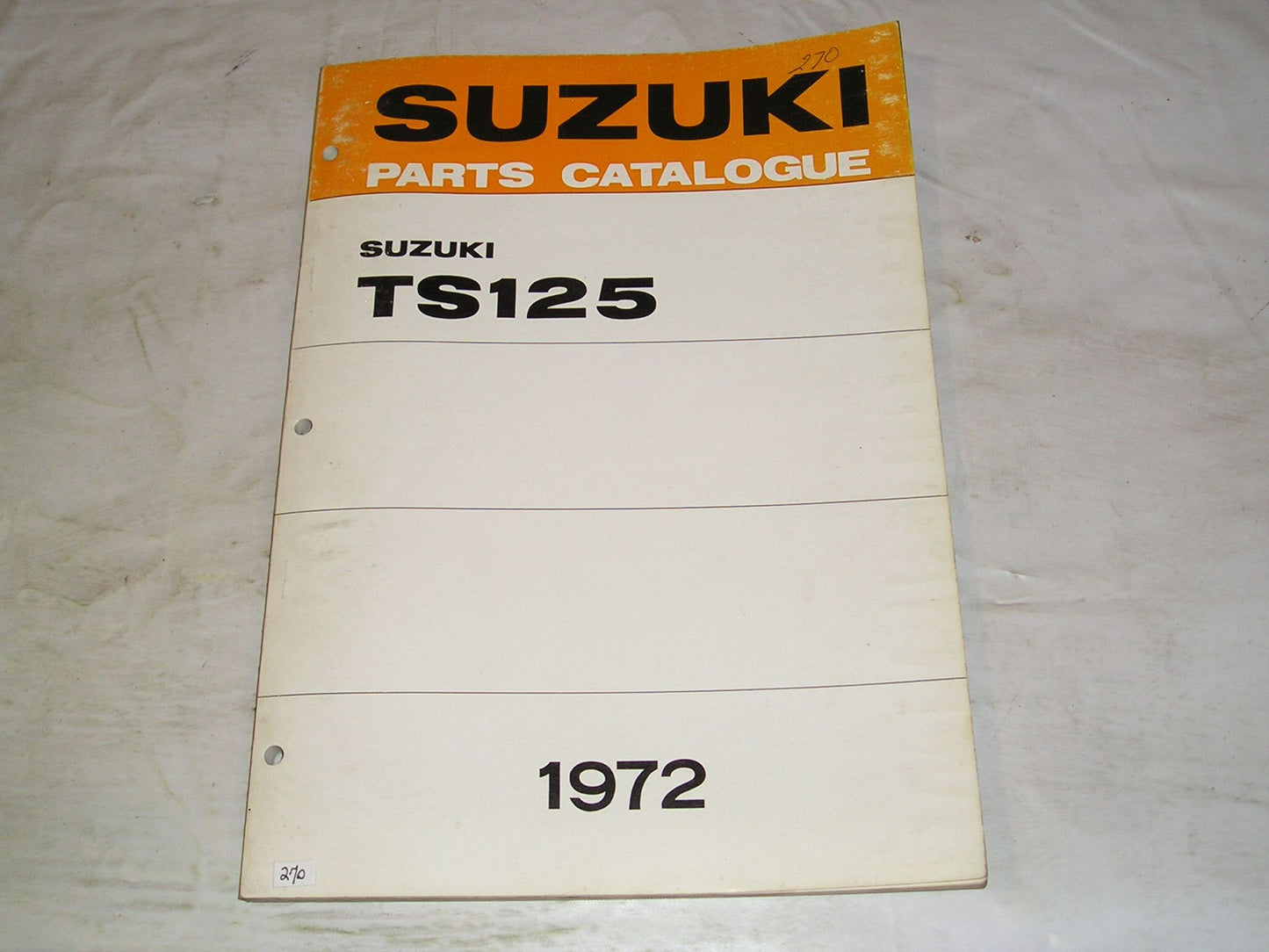 SUZUKI TS125 R J 1972 Factory Parts Catalogue #270
