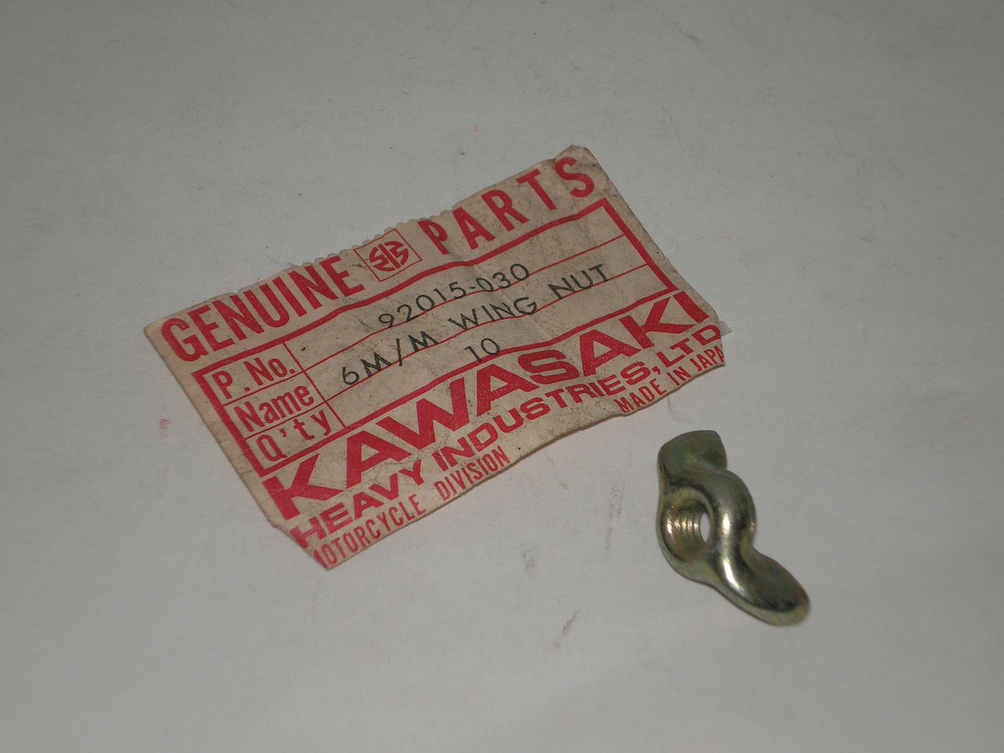 KAWASAKI F5 F8 F9 F12 F81 G4 KV100 KX450 70-76 Wing Nut 92015-030