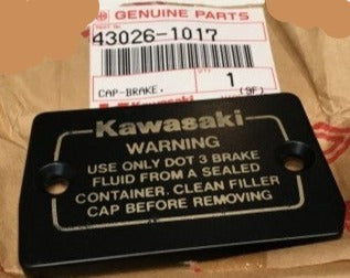 KAWASAKI EX KZ ZX ZN 550 700 750 1100 Master Cylinder Cap 43026-1017