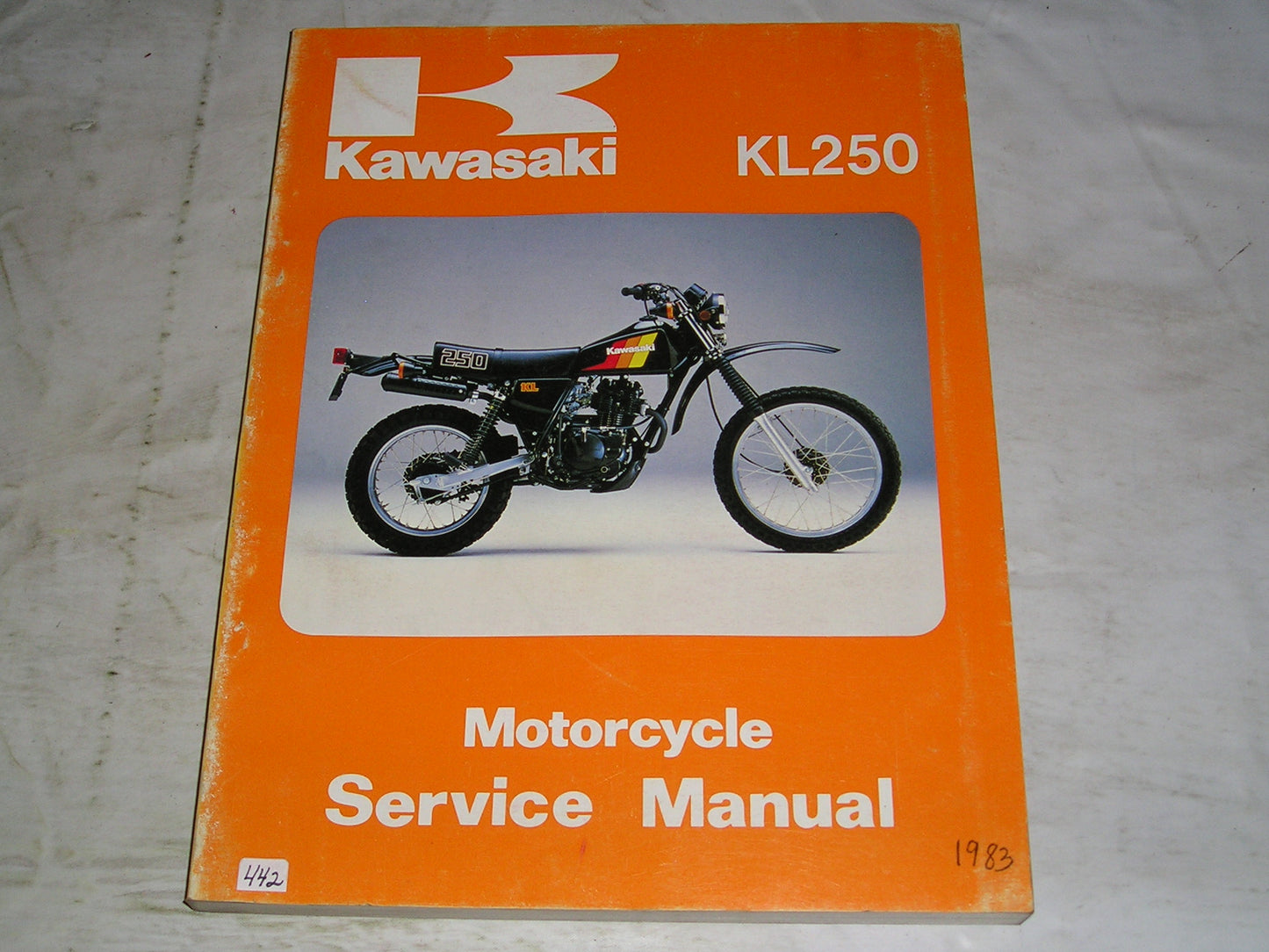 KAWASAKI KL250 A3 A4 A5 B1 C1 1980-1983 Service Manual 99924-1024-03 #442