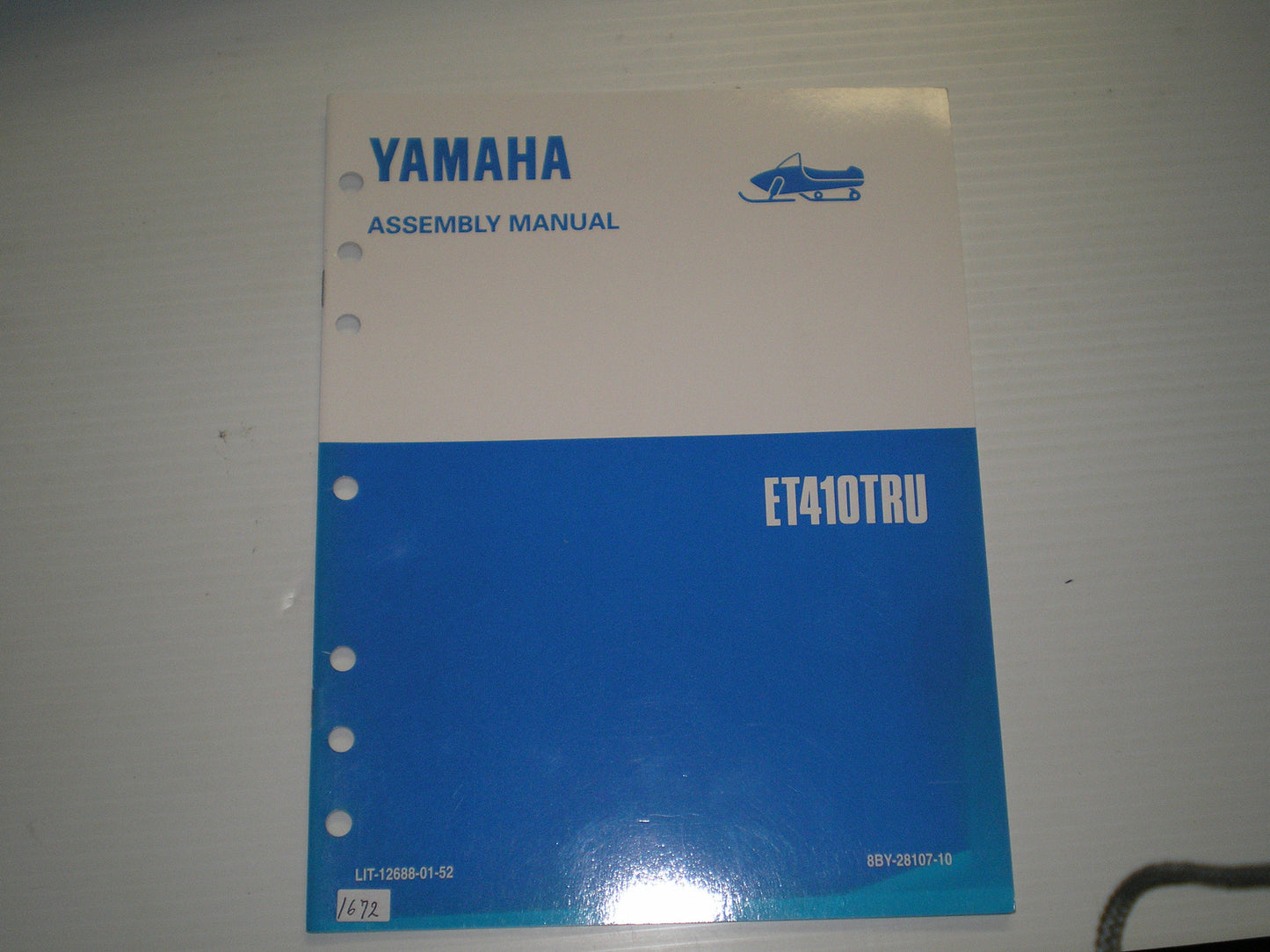 YAMAHA ET410TR U 1994 Assembly Manual 8BY-28107-10 LIT-12688-01-52 #S28