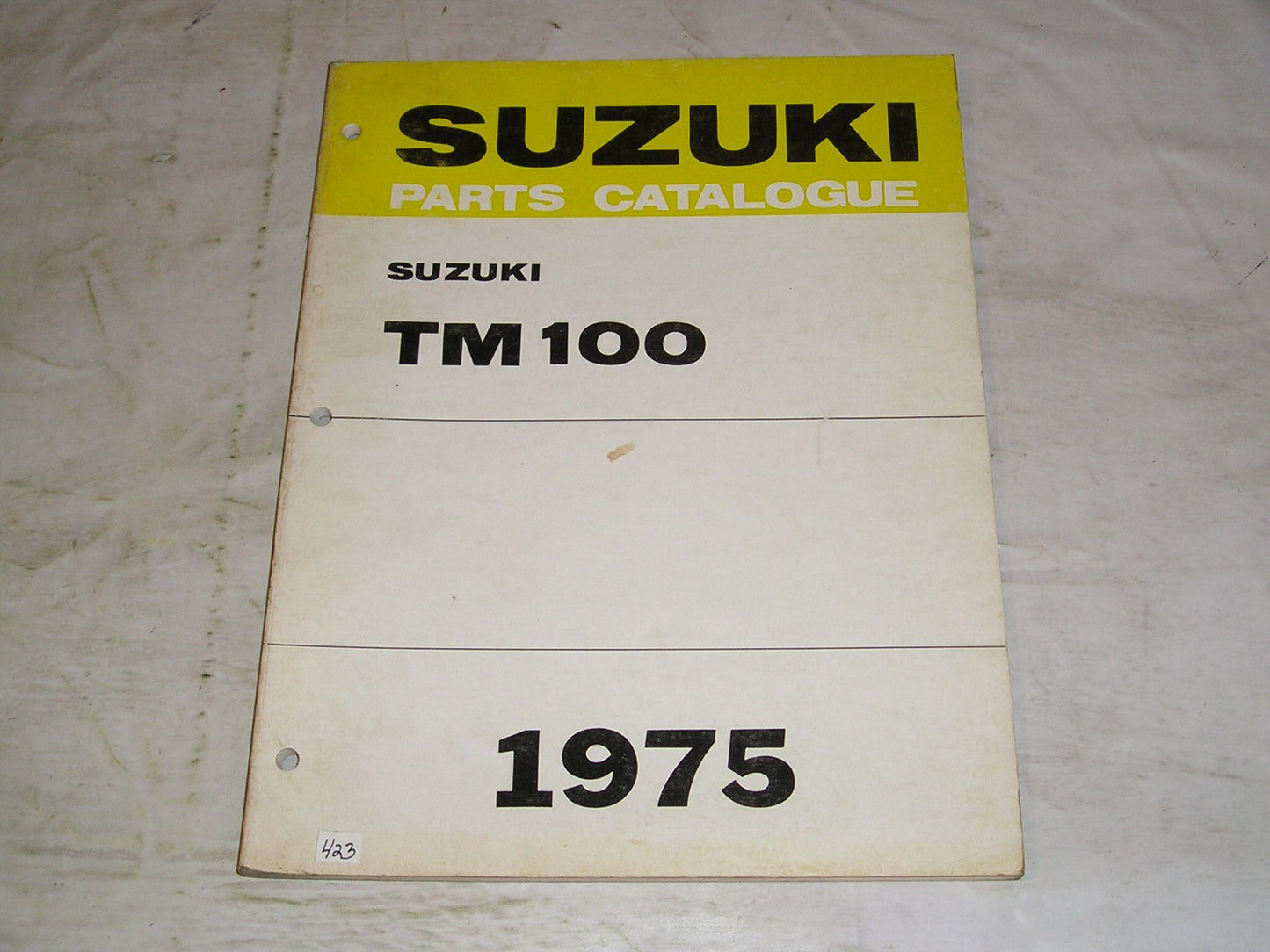 SUZUKI TM100 M Contender 1975 Parts Catalogue #423