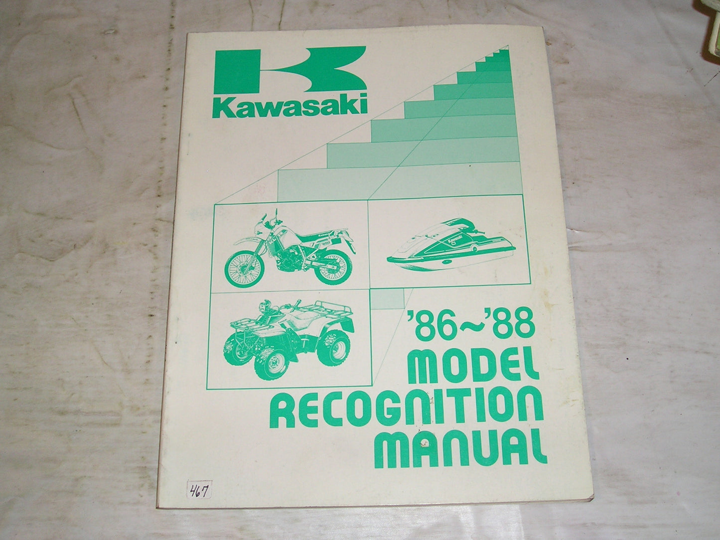 KAWASAKI 1986 1987 1988 Model Recognition Manual 99930-1004-01 #467