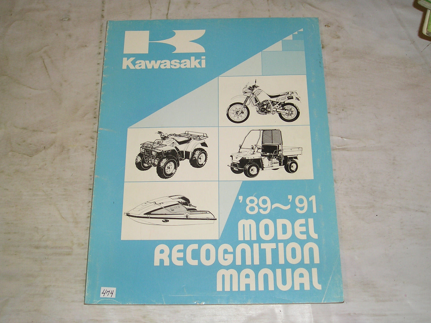 KAWASAKI 1989-1991 Model Recognition Manual 99930-1005-01 #474