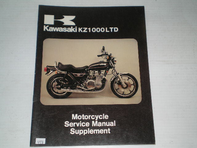 KAWASAKI KZ1000 B2 LTD 1978 Service Supplement Manual 99963-0006-01 #478