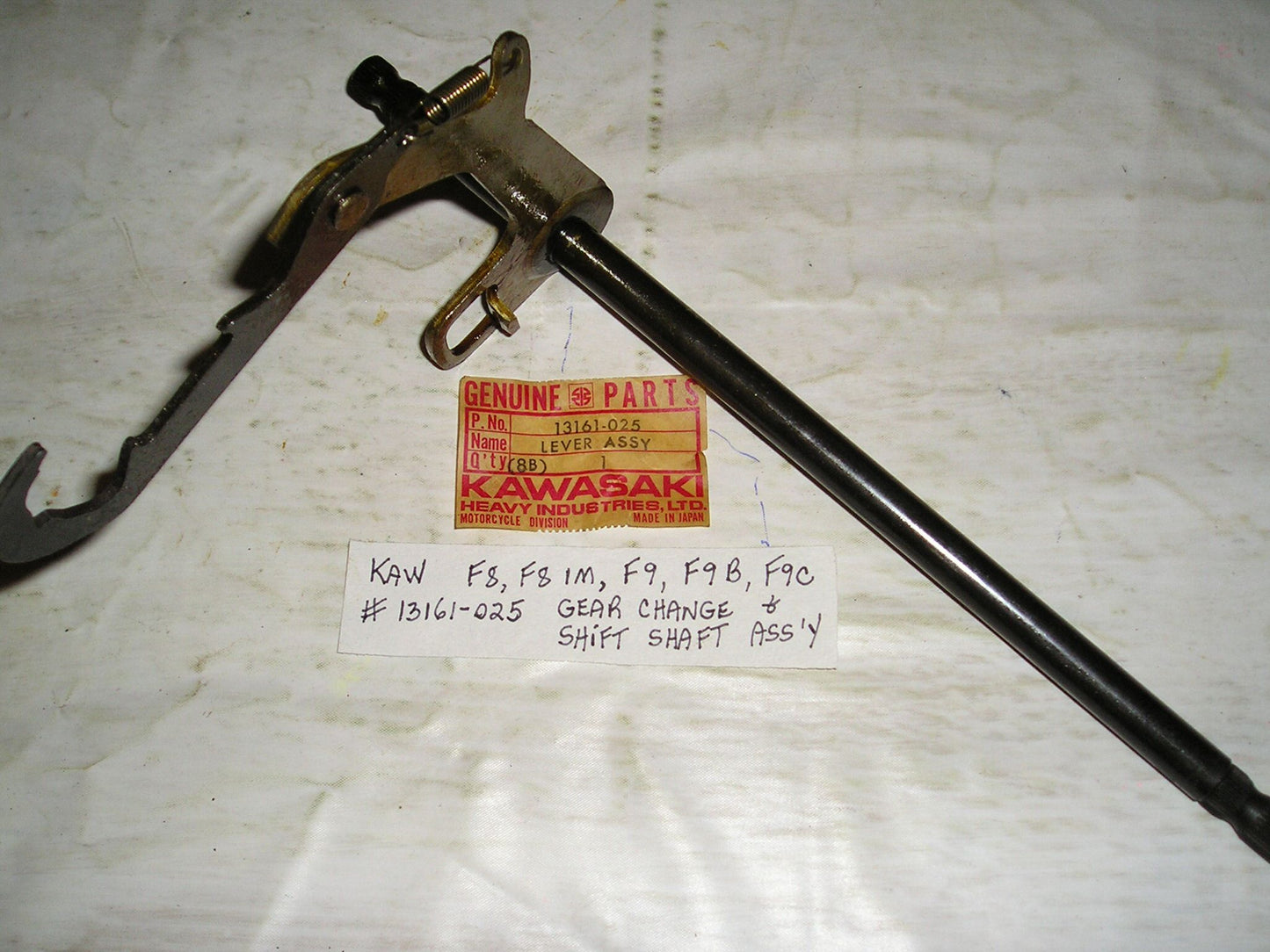 KAWASAKI F8 F9 F81 Gear Change & Shift Shaft Assembly 13161-025